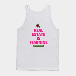 Real Estate Is Feminine (dark pink) Tank Top